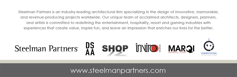 Steelman Partners is an industry leading architectural firm specializing in the design of innovative, memorable, and revenue-producing projects worldwide.