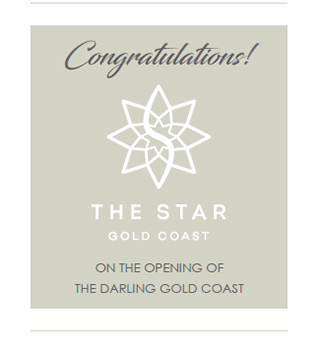 Congratulations! The Star Gold Coast on the opening of The Darling Gold Coast